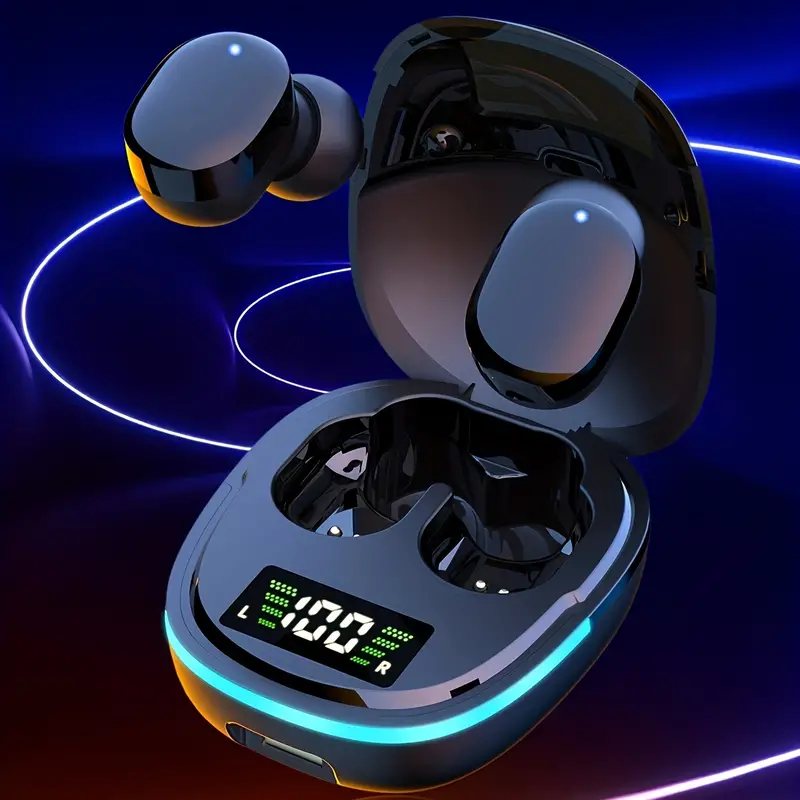 2024 Sleek Wireless Earbuds with LED Display - Touch Control, In-Ear TWS Headphones for Gaming & Sports, Compatible with iOS/Android, USB-C Charging Case - Image 4