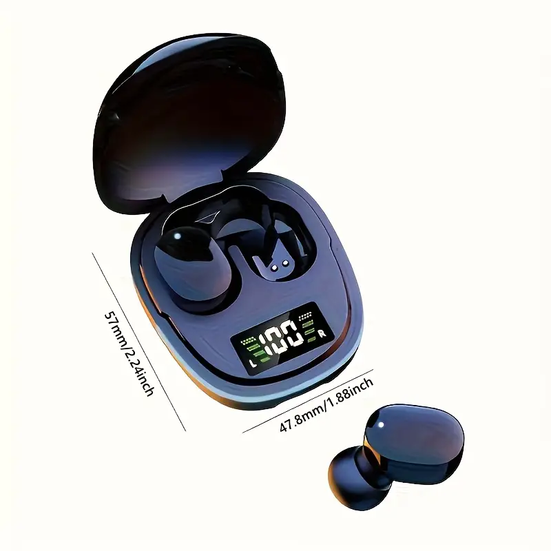 2024 Sleek Wireless Earbuds with LED Display - Touch Control, In-Ear TWS Headphones for Gaming & Sports, Compatible with iOS/Android, USB-C Charging Case - Image 7